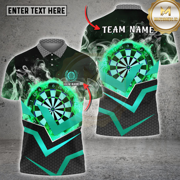 Maxcorners Dartboard Golden Flame Jersey Vector Multioptions Customized Name, Team Name 3D Shirt (4 Colors)