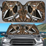 Maxcorners Deer Hunting Torn Car Sunshade Deer Hunting Forest Camo Real Tree Hunter