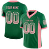 Maxcorners Custom Kelly Green Medium Pink-White Drift Fashion Football Jersey LM2605
