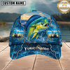 Maxcorners Fishing Ocean Sunset Scene Customized Name 3D Cap