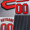 Maxcorners Custom White Pinstripe Orange-Black Authentic Fade Fashion Baseball Jersey LM2605
