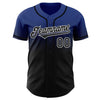 Maxcorners Custom Royal Black-White Authentic Fade Fashion Baseball Jersey LM2605