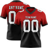 Maxcorners Custom Red White-Black Authentic Fade Fashion Football Jersey LM2605
