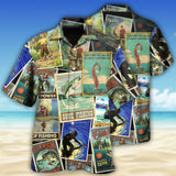 Maxcorners Fishing Retro Art Style Hawaiian Shirt