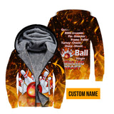 Maxcorners Flame Bowling 3D Custom Name Shirt