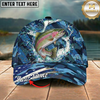 Maxcorners Blue Marlin Ocean Splash Camo Multicolor Options Personalized Name (12 Fish Species)
