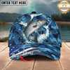 Maxcorners Blue Marlin Ocean Splash Camo Multicolor Options Personalized Name (12 Fish Species)