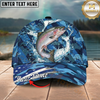 Maxcorners Blue Marlin Ocean Splash Camo Multicolor Options Personalized Name (12 Fish Species)