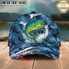 Maxcorners Blue Marlin Ocean Splash Camo Multicolor Options Personalized Name (12 Fish Species)