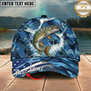 Maxcorners Blue Marlin Ocean Splash Camo Multicolor Options Personalized Name (12 Fish Species)