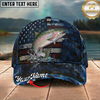 Maxcorners Striped Bass Deep Blue Camo Splash Multicolor Options Personalized Name (12 Fish Species)