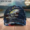 Maxcorners Striped Bass Deep Blue Camo Splash Multicolor Options Personalized Name (12 Fish Species)
