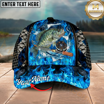 Maxcorners Walleye Ocean Wave Americana Stitch Multicolor Options Personalized Name (12 Fish Species)