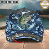 Maxcorners Rainbow Trout Blue Camo Splash Art Multicolor Options Personalized Name (12 Fish Species)