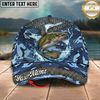 Maxcorners Rainbow Trout Blue Camo Splash Art Multicolor Options Personalized Name (12 Fish Species)