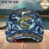 Maxcorners Rainbow Trout Blue Camo Splash Art Multicolor Options Personalized Name (12 Fish Species)