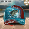Maxcorners Coho Salmon Patriotic Camo Splash Multicolor Options Personalized Name (12 Fish Species)