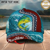 Maxcorners Coho Salmon Patriotic Camo Splash Multicolor Options Personalized Name (12 Fish Species)