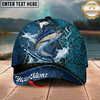 Maxcorners Silver Salmon Patriotic Camo Lace-Up Multicolor Options Personalized Name (12 Fish Species)