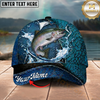 Maxcorners Silver Salmon Patriotic Camo Lace-Up Multicolor Options Personalized Name (12 Fish Species)