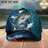 Maxcorners Silver Salmon Patriotic Camo Lace-Up Multicolor Options Personalized Name (12 Fish Species)