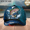 Maxcorners Silver Salmon Patriotic Camo Lace-Up Multicolor Options Personalized Name (12 Fish Species)
