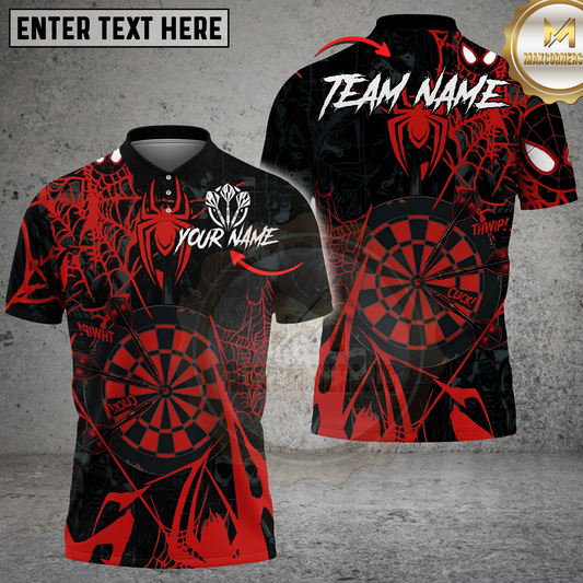 Maxcorners Spider Web Dartboard Multicolor Options Personalized Name, Team Name 3D Shirt (4 Colors)