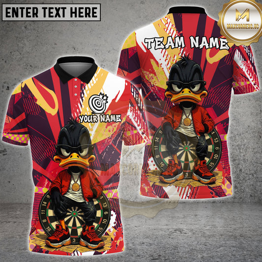 Maxcorners Darts Duck Streetwear Graffiti Multi Options Personalized Name, Team Name Unisex 3D Shirt (4 Colors)