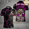 Maxcorners Skull Darts Marble Gothic Roses Multi Options Personalized Name, Team Name Unisex 3D Shirt (4 Colors)