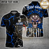 Maxcorners Skull Darts Marble Gothic Roses Multi Options Personalized Name, Team Name Unisex 3D Shirt (4 Colors)