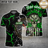 Maxcorners Skull Darts Marble Gothic Roses Multi Options Personalized Name, Team Name Unisex 3D Shirt (4 Colors)
