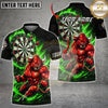 Maxcorners Bull Darts Flaming Dartboard Multi Options Personalized Name, Team Name Unisex 3D Shirt (4 Colors)