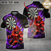 Maxcorners Bull Darts Flaming Dartboard Multi Options Personalized Name, Team Name Unisex 3D Shirt (4 Colors)