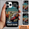 Maxcorners Fishing Retro Target and Fishing Lure Design Personalized Name Phone Case (12 Fish Species)