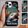Maxcorners Fishing Retro Target and Fishing Lure Design Personalized Name Phone Case (12 Fish Species)