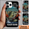 Maxcorners Fishing Retro Target and Fishing Lure Design Personalized Name Phone Case (12 Fish Species)