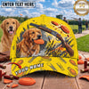 Maxcorners Yellow Shotgun Clay Target Labrador Trap Shooting Personalized Name 3D Cap