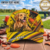 Maxcorners Yellow Labrador Clay Target Shotgun Trap Shooting Personalized Name 3D Cap