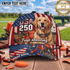 Maxcorners USA 250th Anniversary Labrador Trap Shooting Personalized Name 3D Cap