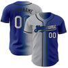 Maxcorners Custom Royal Gray-Black Authentic Gradient Fashion Baseball Jersey LM2605