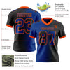 Maxcorners Custom Black Royal-Orange Authentic Gradient Fashion Football Jersey LM2605