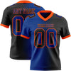 Maxcorners Custom Black Royal-Orange Authentic Gradient Fashion Football Jersey LM2605