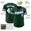 Maxcorners Custom Green White-Light Blue Authentic Baseball Jersey LM2605