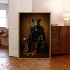 Maxcorners Boar Hunter Canvas Wall Art – Perfect Gift for Men Who Love Wildlife & Adventure