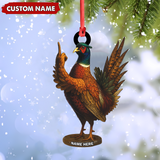 Maxcorners Personalized Funny Pheasant Acrylic Ornament – Custom Christmas Gift for Hunters & Bird Lovers LM0411