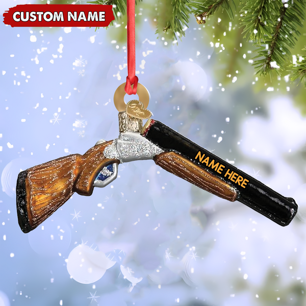 Maxcorners Personalized Shotgun Christmas Ornament – Custom Name Gift for Hunters & Outdoorsmen LM0411