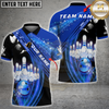 Maxcorners Bowling Strike Sparkle Design Multicolor Customized Name, Team Name 3D Shirts