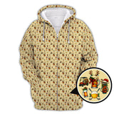 Maxcorners Christmas Golf Shirt, Pattern Golf Shirt , Golf And Beer For Men, Golf Gift For Golfer