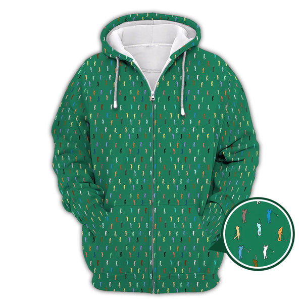 Maxcorners Golf Postures Pattern Golf Polos, Funny Golf Shirt ForMen’s, Crazy Golf Shirts For Golfers