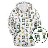 Maxcorners Funny Golf Polos For Men, Golf And Beer Pattern Shirt, Crazy Golf Shirts For Golfers